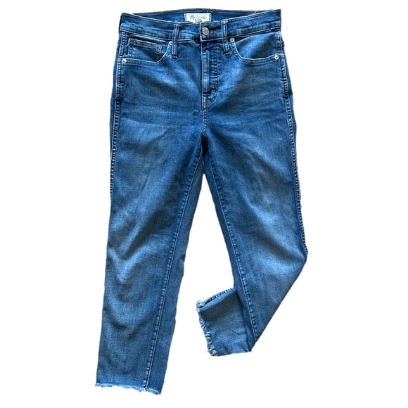 Madewell Denim - MADEWELL Women’s Mid-Rise Non-Distressed Raw Hem Stovepipe Jeans - Size 26P